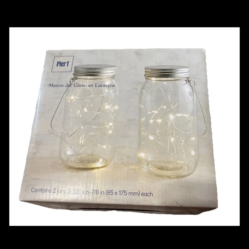 Mason Jar Glimmer Lanterns Pier 1 | NEW IN BOX
